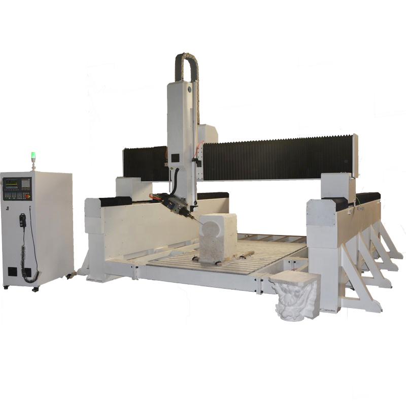 WS-1325-4A 4 Axis Cnc Router ATC Italy HSD Spindle 180 Degree Rotary For 3d Model Making
