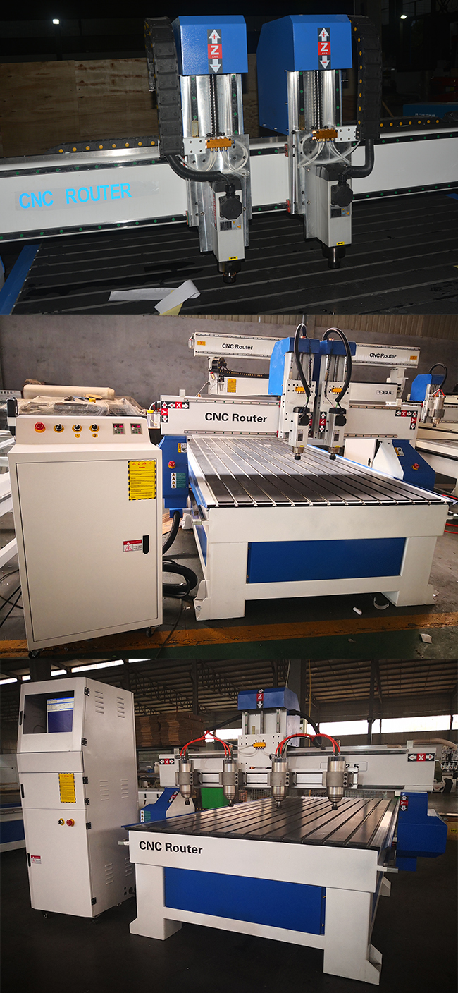 Double head wood cnc router