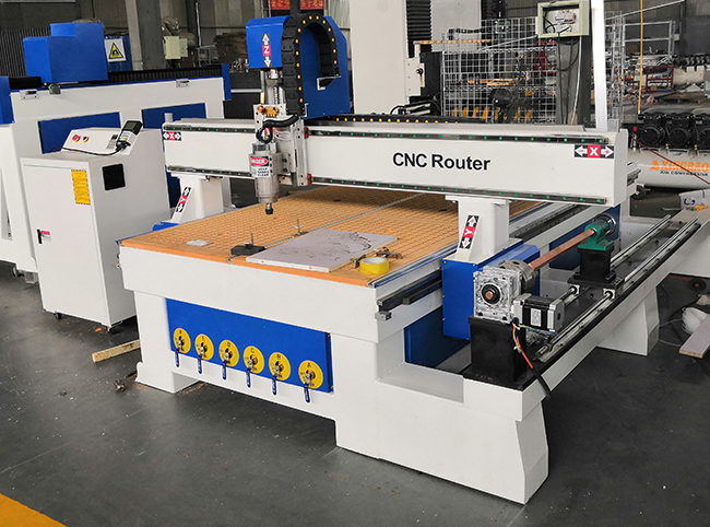 4x8ft 1325 Wood Carving CNC Router Machine with outside 4th Axis Rotary