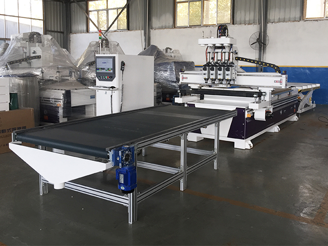 WS-A2030 Multi-heads CNC Router with Unloading And Loading System for Furniture