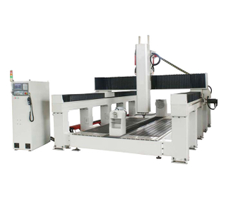 Economical 1300*2500*1000mm 4 Axis 180 Degree Spindle Rotating CNC Router For 3d Mould Making