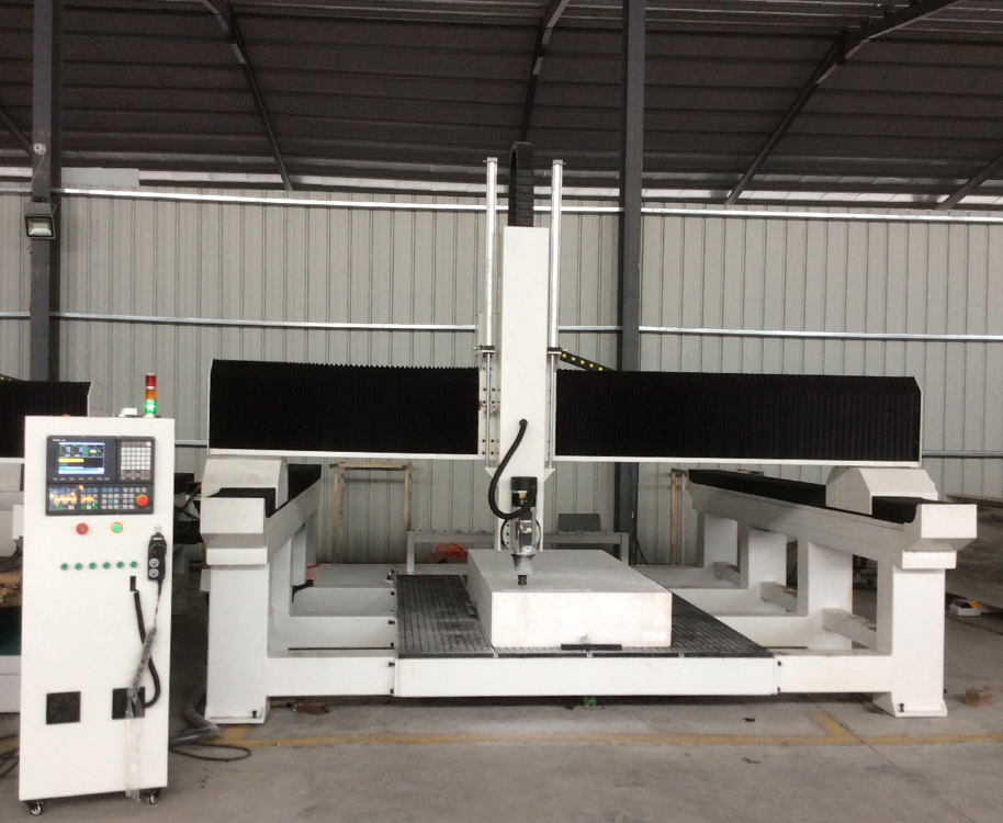Economical 1300*2500*1000mm 4 Axis 180 Degree Spindle Rotating CNC Router For 3d Mould Making