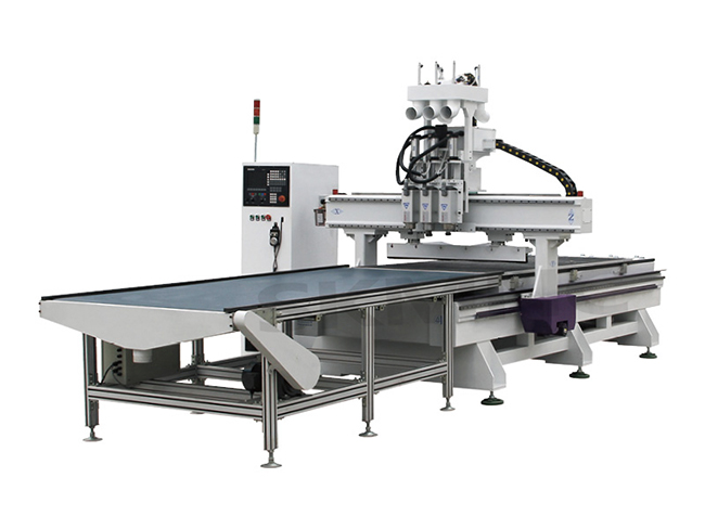 WS-A2030 Multi-heads CNC Router with Unloading And Loading System for Furniture