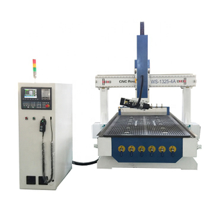 WS-1325-4A 180 Degree Rotate Spindle 4 Axis Wood CNC Router With ATC