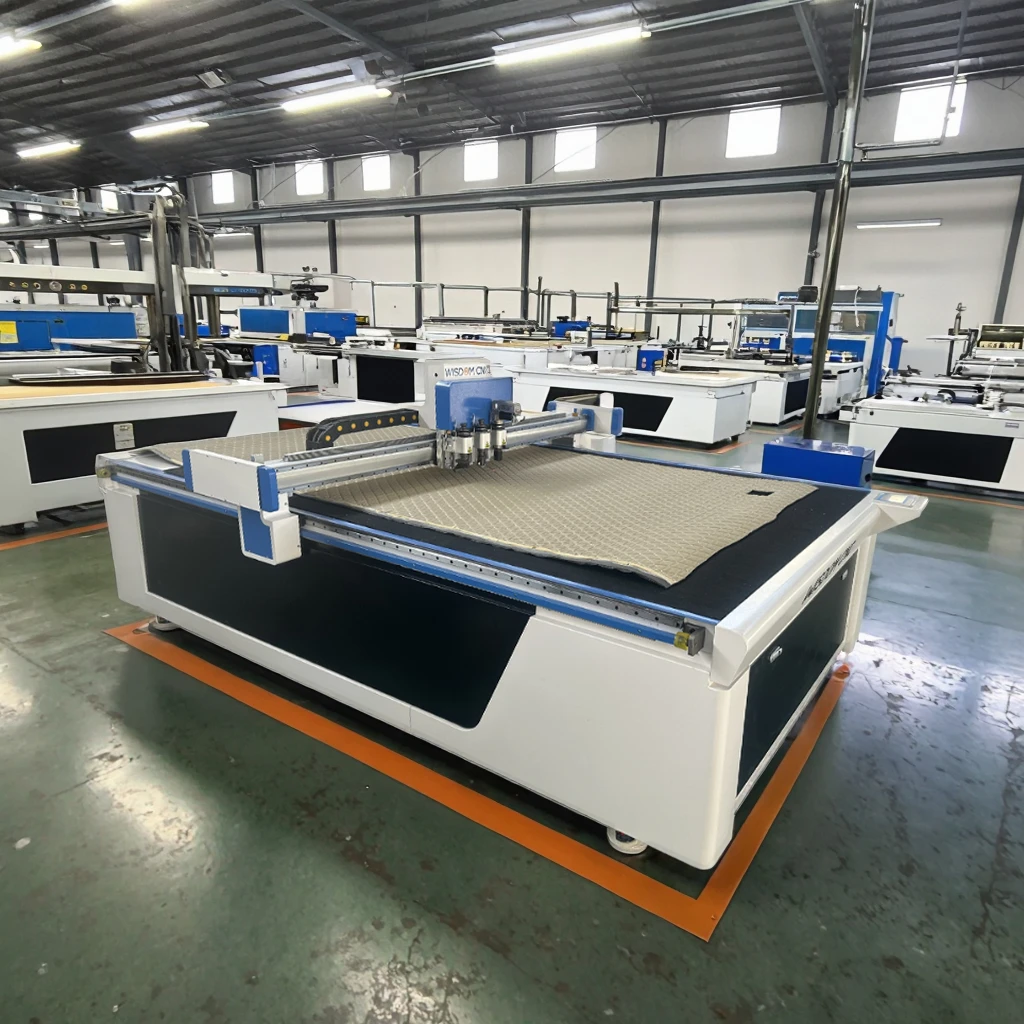 WS-K1625 Oscillating Knife Flatbed Cutting Machine with Crease Wheel V-cut Tool and CCD