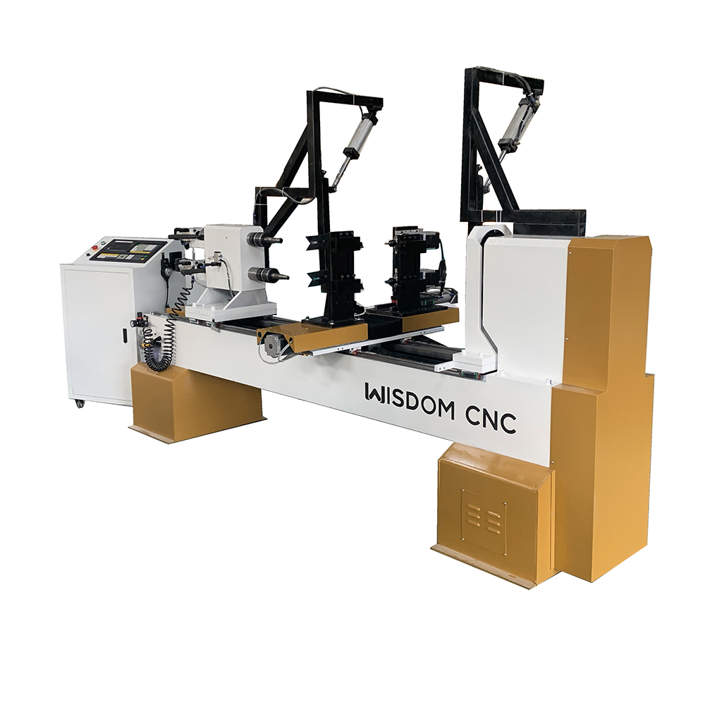 WS-L1516 Double Axis CNC Wood Lathe Machine with Auto Fixing Device