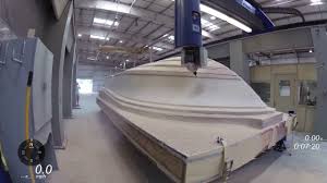 Boat mold 4 axis cnc router