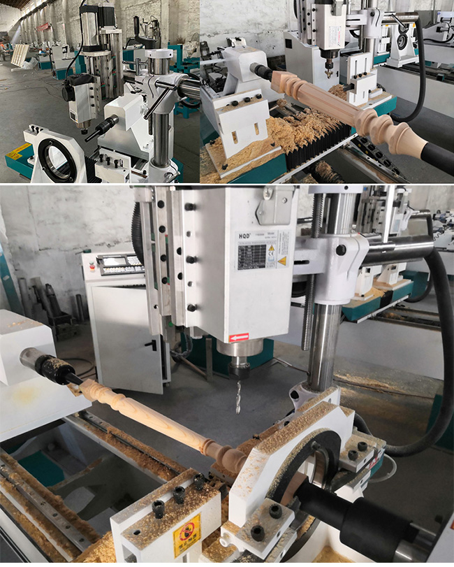 cnc wood lathe with spindle carving