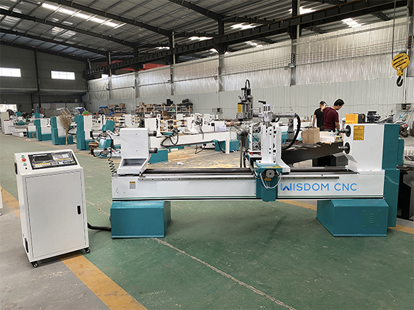 WS-L1516-4S Double Axis Wood Lathe with Engraving Spindle Ready For Delivery