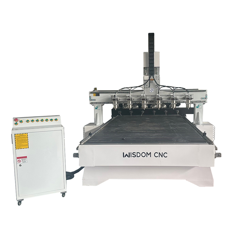Multi-heads 4 Axis Rotary 3D Wood Carving CNC Router Machine