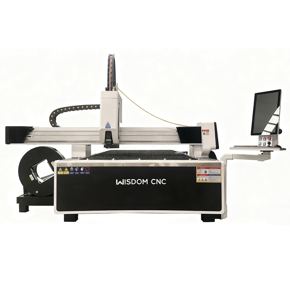 WS-F1530T Table Fiber Laser Cutting Machine Combined with Tube