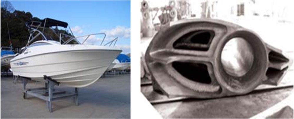 Boat mold 4 axis cnc router