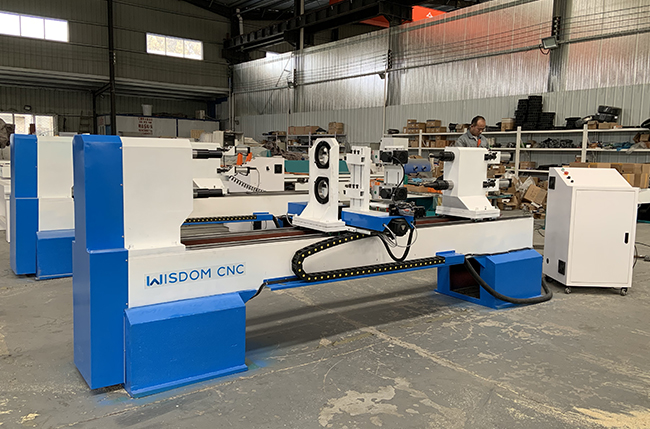 WS-L1516 Double Axis Wood Lathe Machine with Spindle Delivery