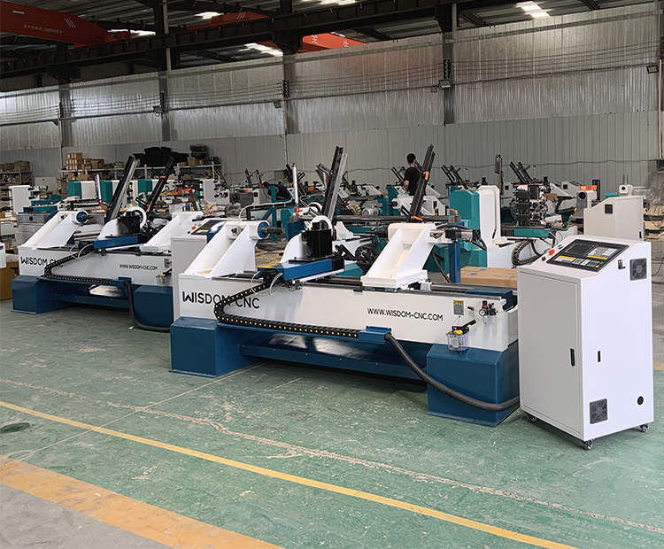 auto loading wood lathe