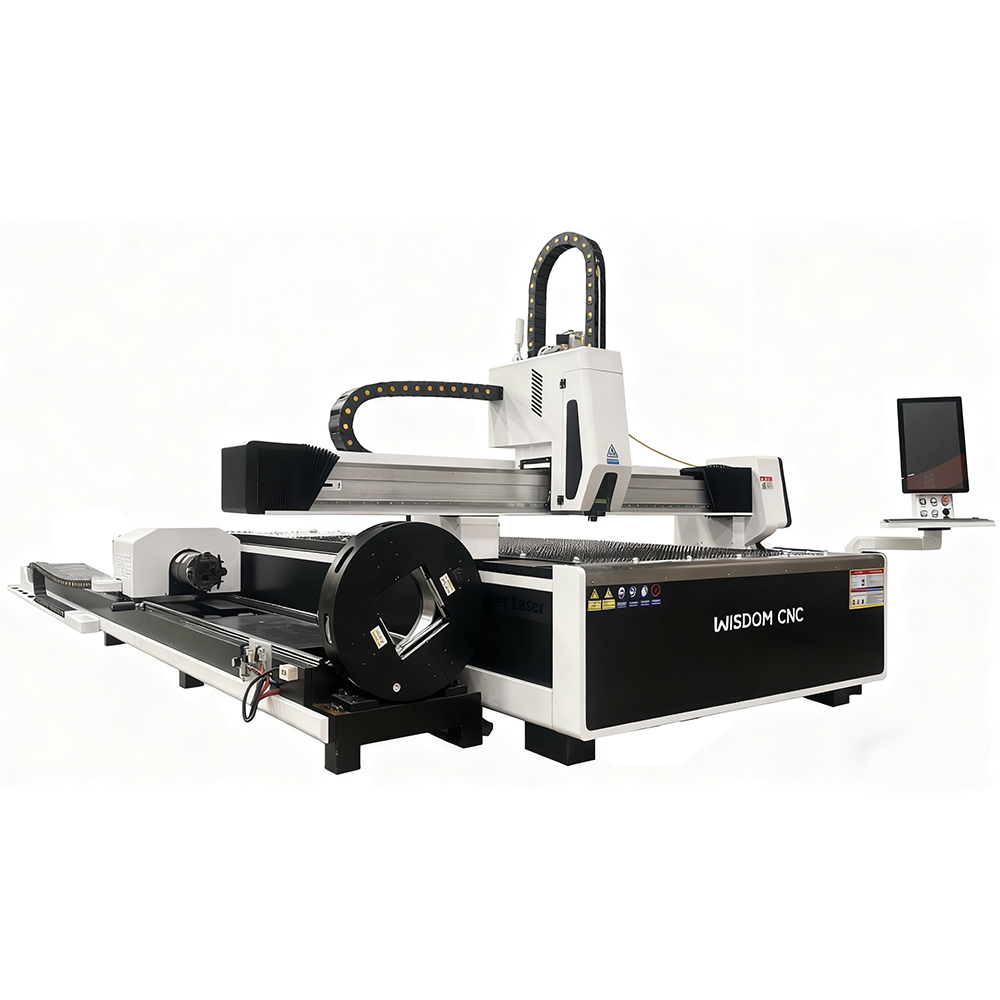 WS-F1530T Table Fiber Laser Cutting Machine Combined with Tube