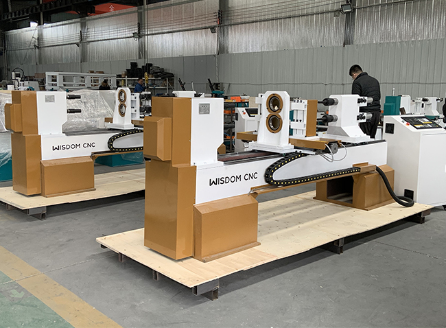WS-L1516 Two Sets Double Axis Wood Lathe Machine Delivery