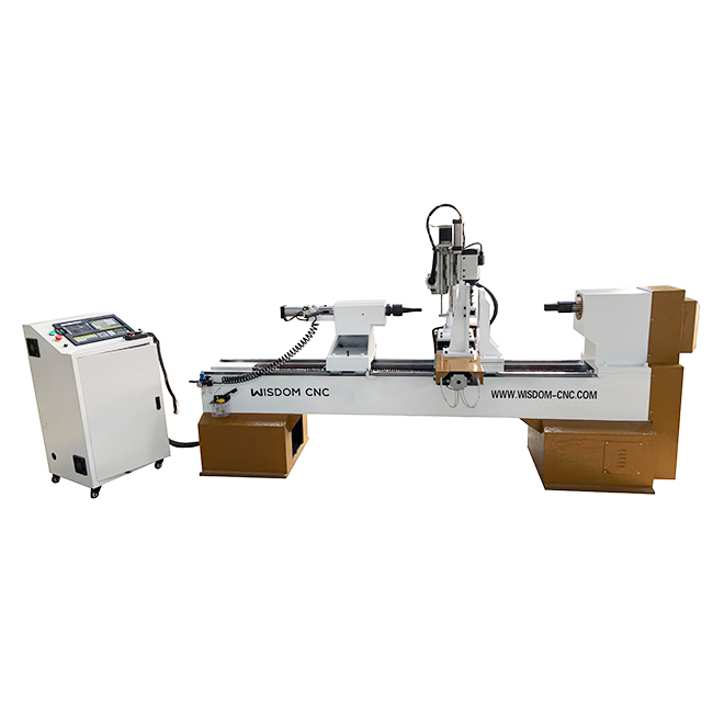 WS-L1530-4S Single Axis CNC Wood Lathe with Engraving Spindle