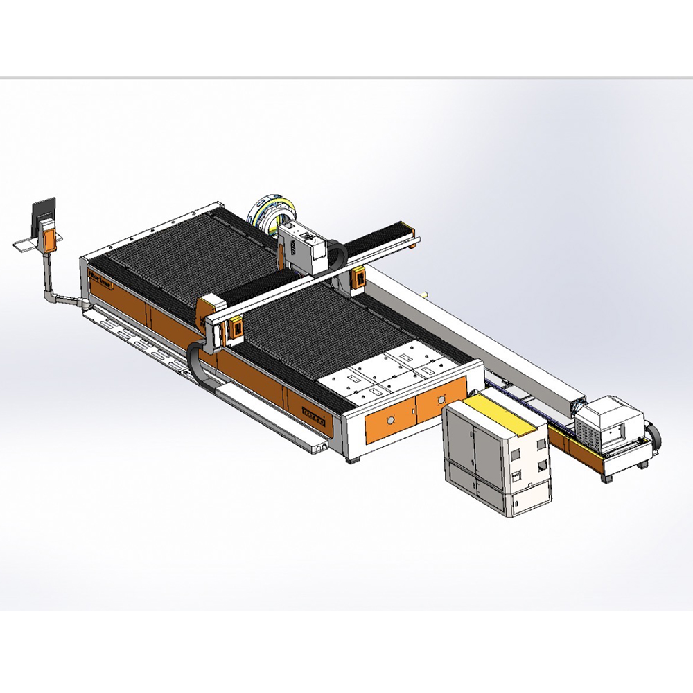 WS-F1530T Table Fiber Laser Cutting Machine Combined with Tube