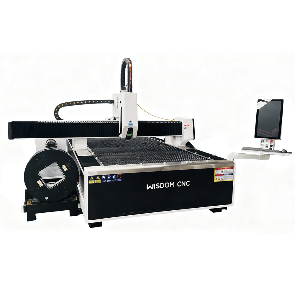 WS-F1530T Table Fiber Laser Cutting Machine Combined with Tube