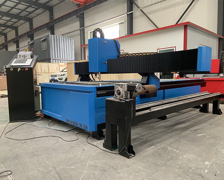 plasma cutting machine with marking and rotary