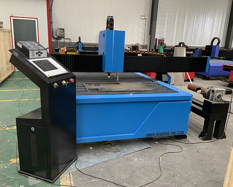WS-P1530R Plasma Cutting Machine with Marking Head and Rotary Delivery