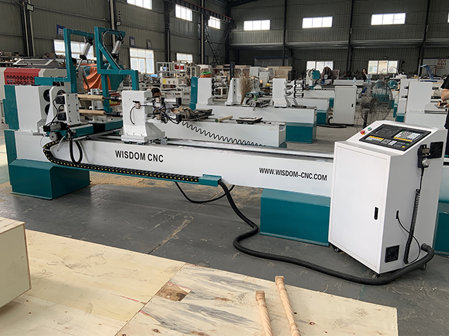 WS-L2516 Double Axis CNC Wood Lathe Delivery
