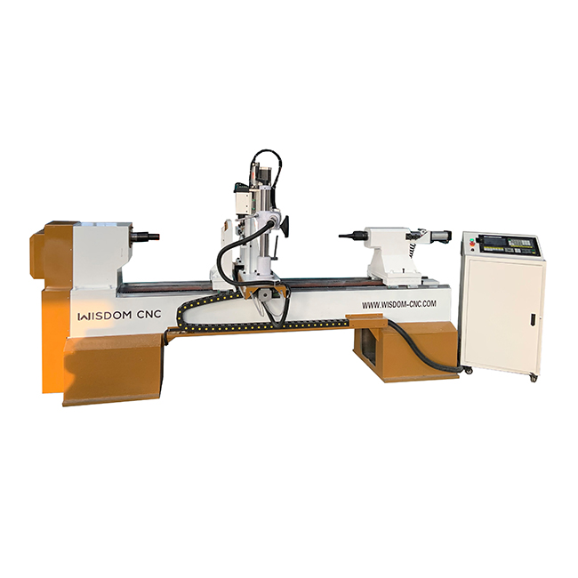 WS-L1530-4S Single Axis CNC Wood Lathe with Engraving Spindle