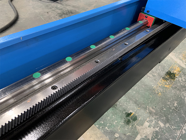 guide rail and rack pinion