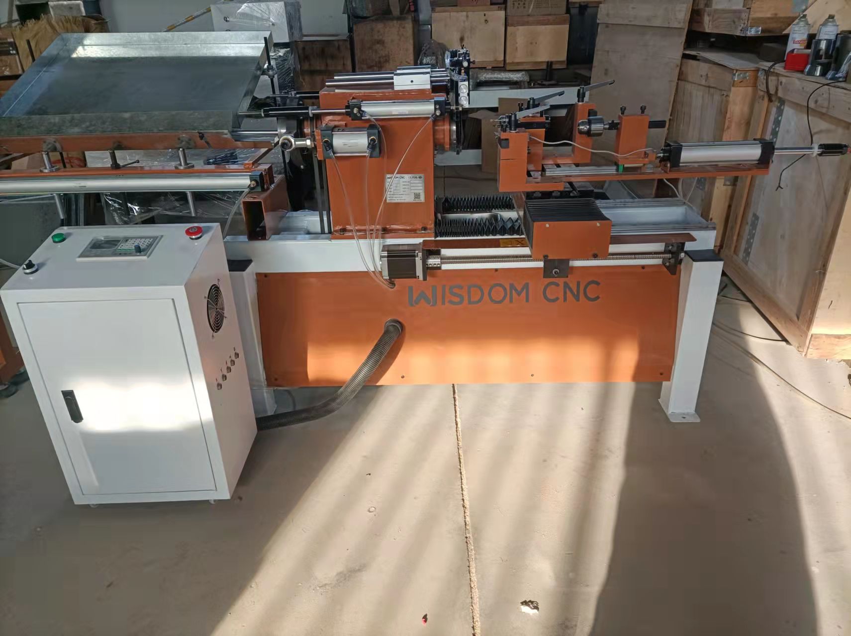 New Auto Feeding Small Wood Lathe Machine Delivery