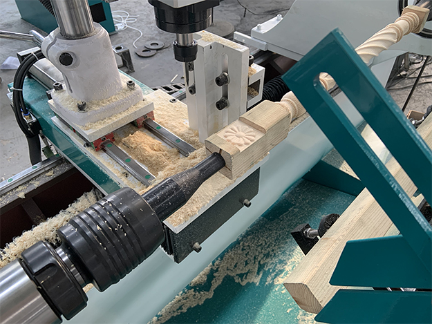 4 axis wood lathe machine